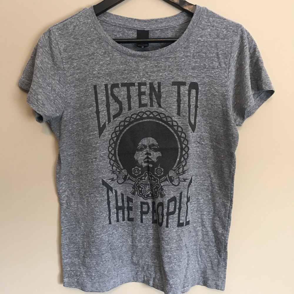 Obey Gray "Listen to the People" Short Sleeve Tee